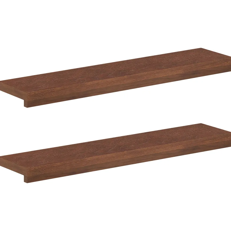 vidaXL Raamkozijnen 2 st Donkerbruin 70 x 15 x 2 cm Massief Eikenhout