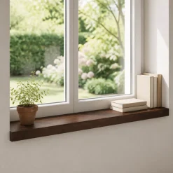 vidaXL Raamkozijnen 2 st Donkerbruin 70 x 15 x 2 cm Massief beukenhout