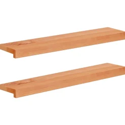 vidaXL Raamkozijnen 2 st Geolied 80x 15 x 2 cm Massief beukenhout