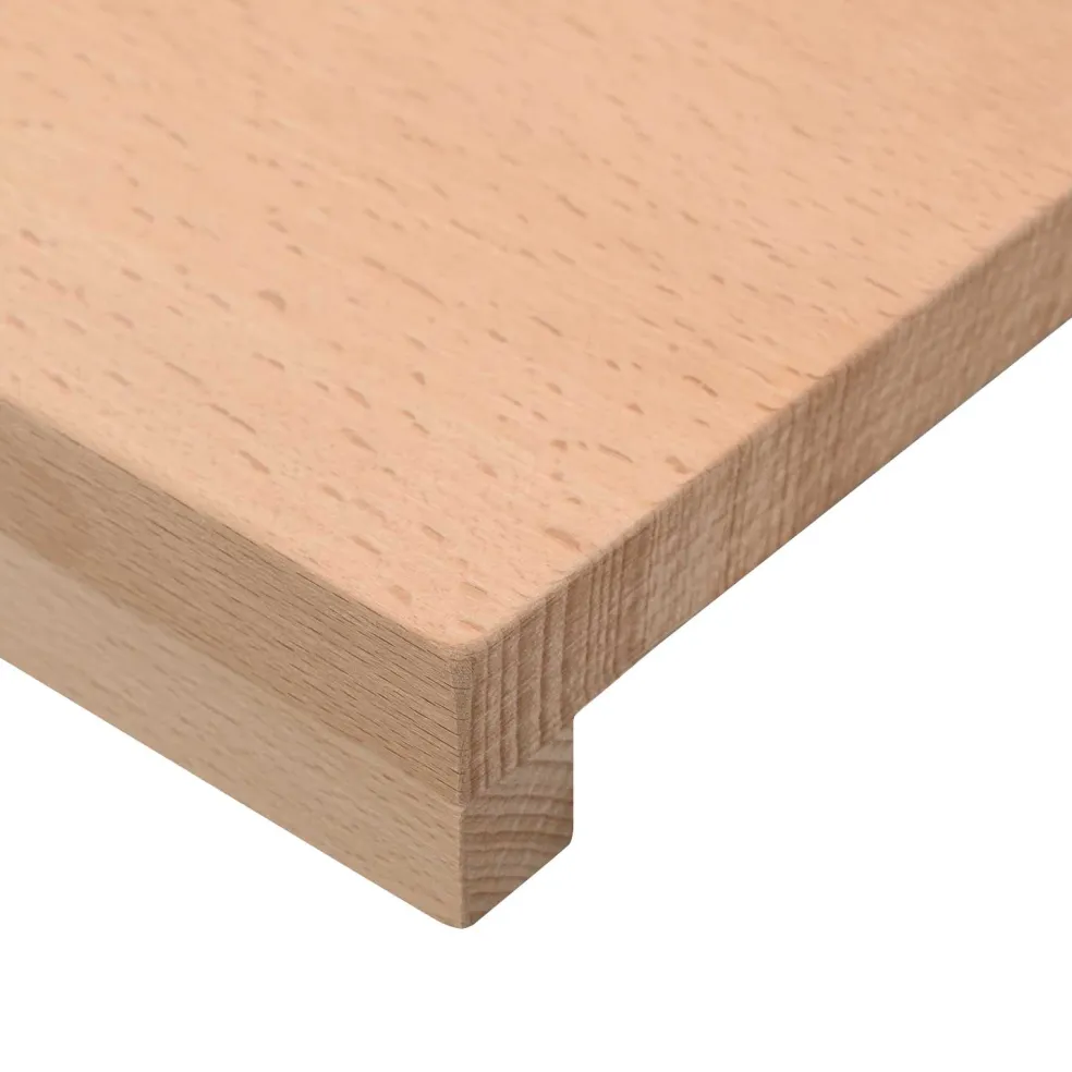 vidaXL Raamkozijnen 2 st Naturel 70 x 15 x 2 cm Massief beukenhout