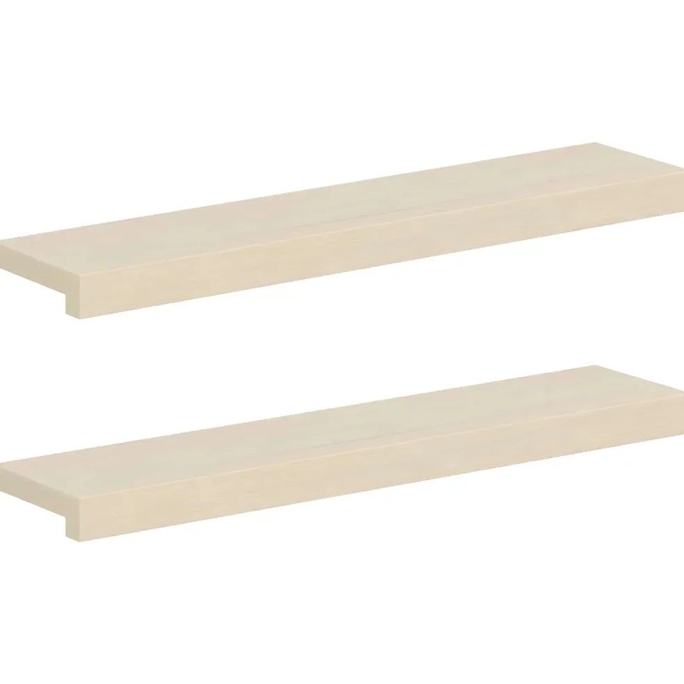 vidaXL Raamkozijnen 2 st Wit 70 x 15 x 2 cm Massief Eikenhout