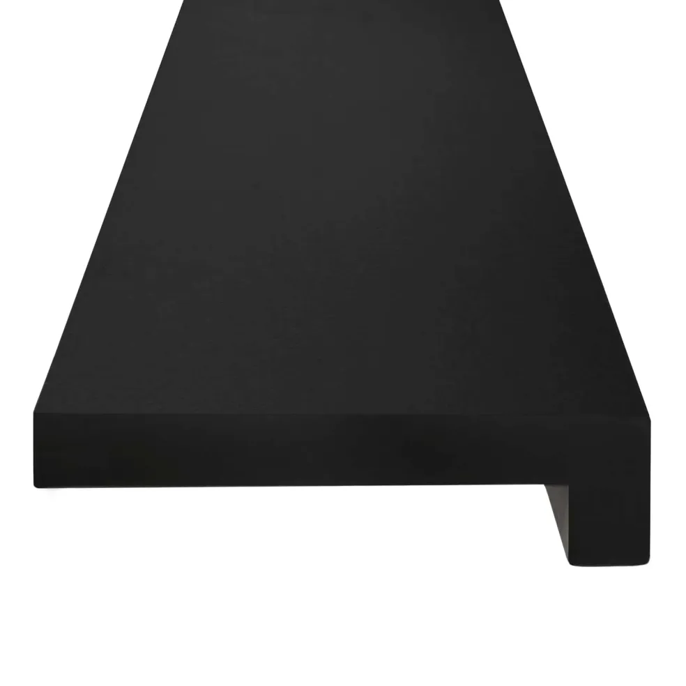 vidaXL Raamkozijnen 2 st Zwart 80x 15 x 2 cm Massief beukenhout
