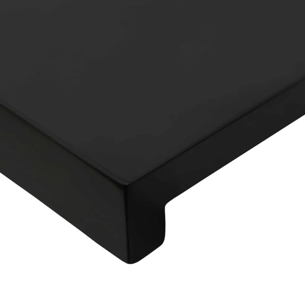 vidaXL Raamkozijnen 2 st Zwart 80x 15 x 2 cm Massief beukenhout