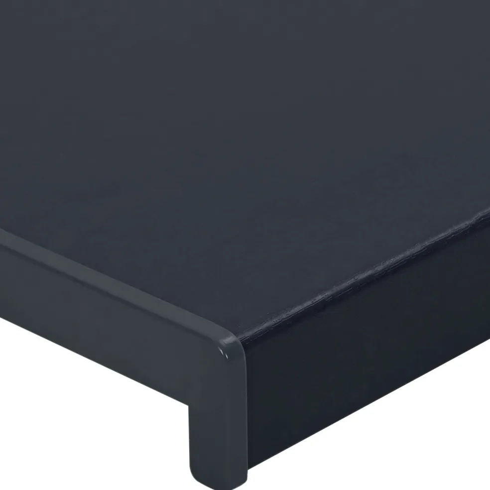 vidaXL Raamsokkel Antraciet met houten nerf 60 x 45 x 4,5 cm PVC