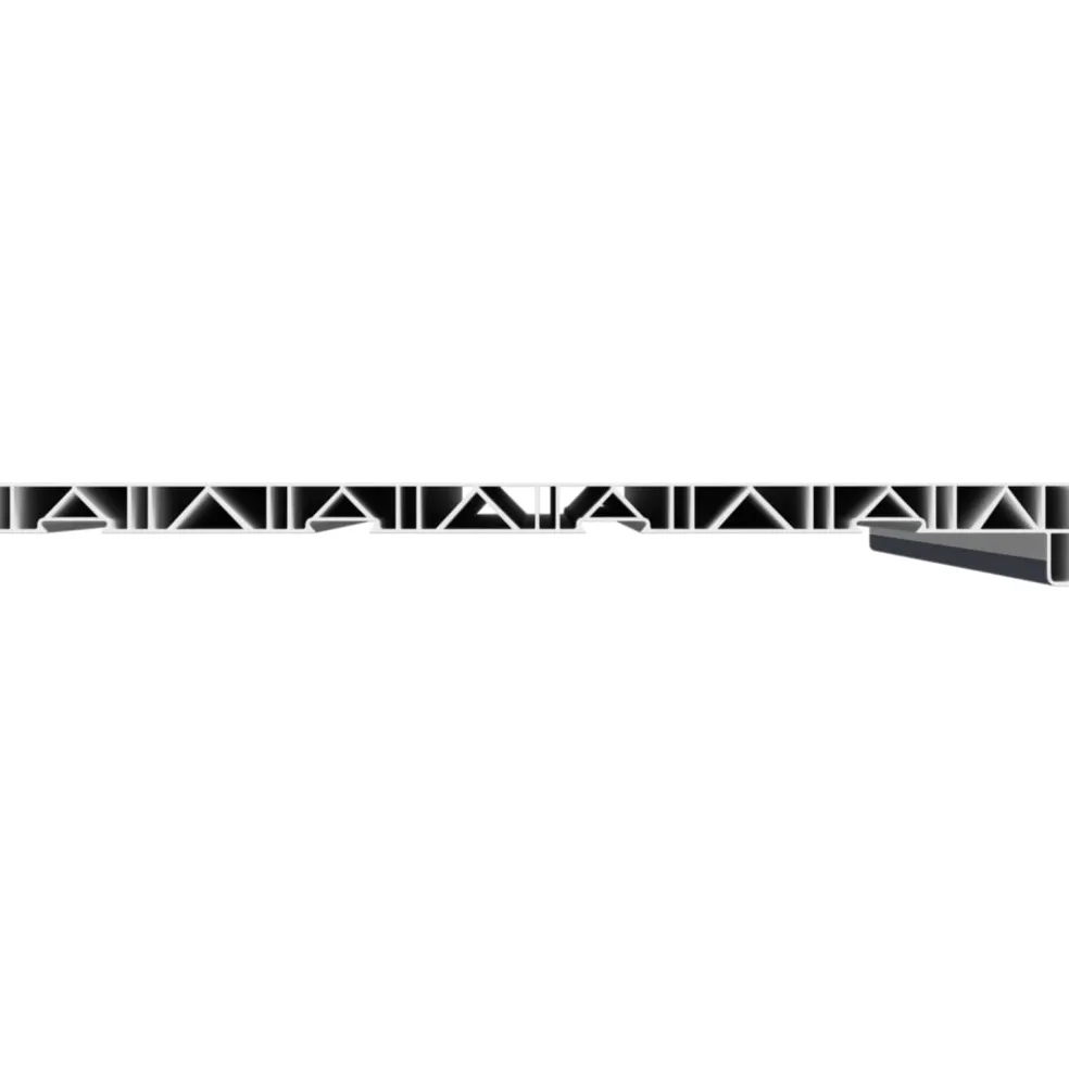 vidaXL Raamsokkel Antraciet met houten nerf 60 x 45 x 4,5 cm PVC