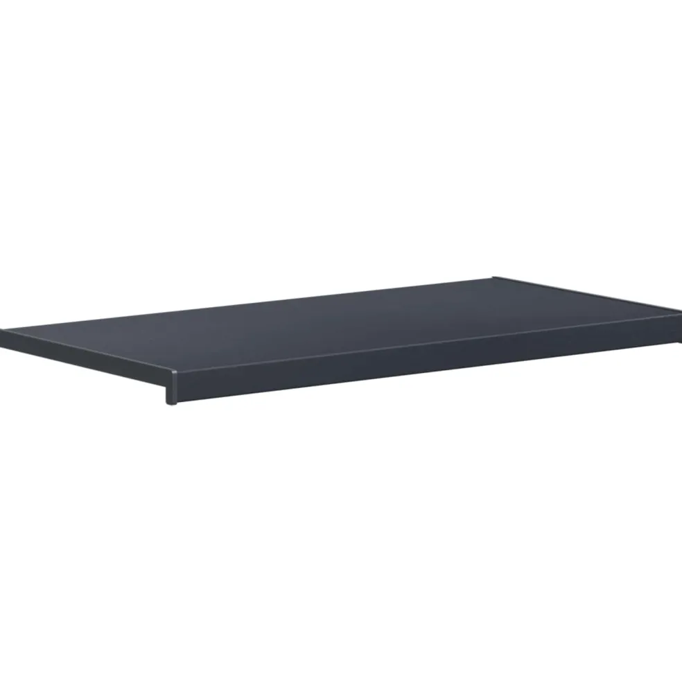 vidaXL Raamsokkel Antraciet met houten nerf 60 x 45 x 4,5 cm PVC