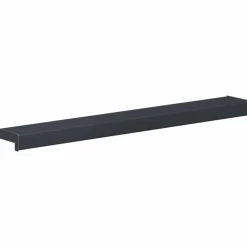 vidaXL Raamsokkel Antraciet met houten nerf 60 x 15 x 4,5 cm PVC