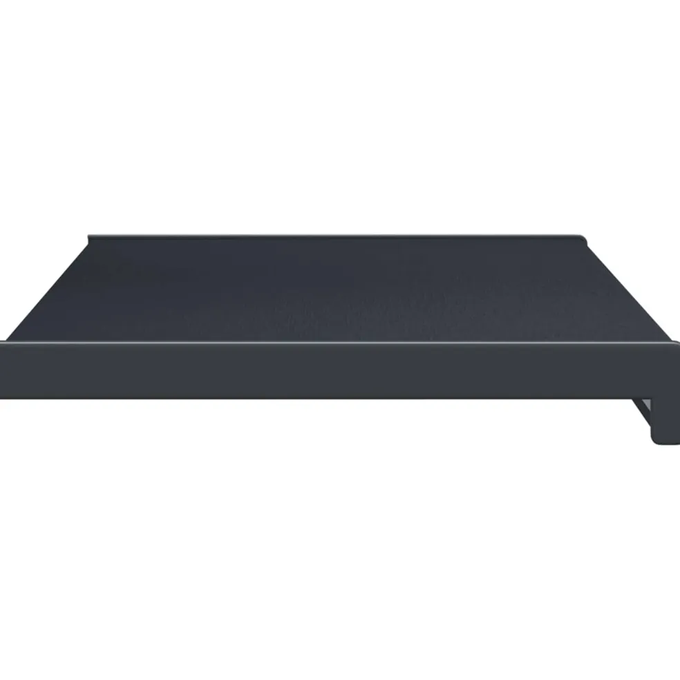 vidaXL Raamsokkel Antraciet met houten nerf 60 x 35 x 4,5 cm PVC