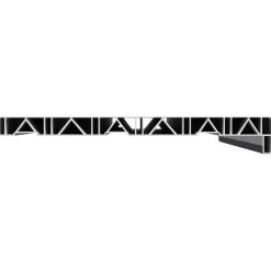 vidaXL Raamsokkel Antraciet met houten nerf 60 x 35 x 4,5 cm PVC