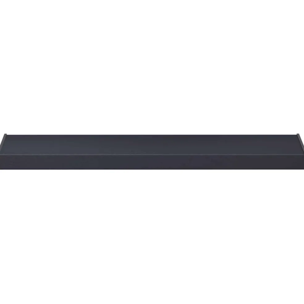 vidaXL Raamsokkel Antraciet met houten nerf 60 x 35 x 4,5 cm PVC
