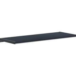 vidaXL Raamsokkel Antraciet met houten nerf 60 x 35 x 4,5 cm PVC