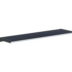 vidaXL Raamsokkel Antraciet met houten nerf 60 x 20 x 4,5 cm PVC