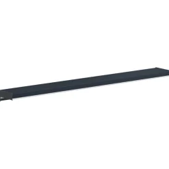 vidaXL Raamsokkel Antraciet met houten nerf 60 x 10 x 4,5 cm PVC