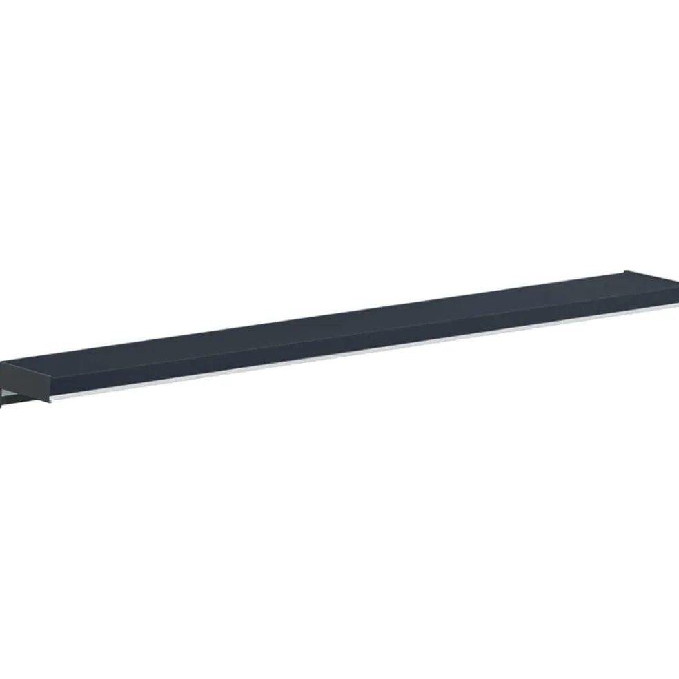 vidaXL Raamsokkel Antraciet met houten nerf 60 x 10 x 4,5 cm PVC