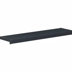vidaXL Raamsokkel Antraciet met houten nerf 60 x 25 x 4,5 cm PVC