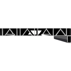 vidaXL Raamsokkel Antraciet met houten nerf 60 x 25 x 4,5 cm PVC