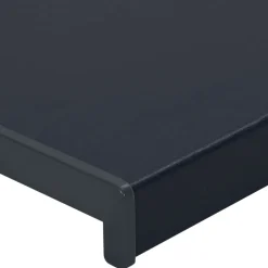 vidaXL Raamsokkel Antraciet met houten nerf 60 x 30 x 4,5 cm PVC