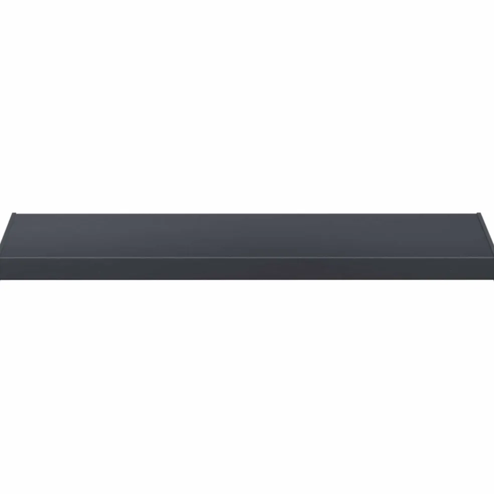 vidaXL Raamsokkel Antraciet met houten nerf 60 x 40 x 4,5 cm PVC