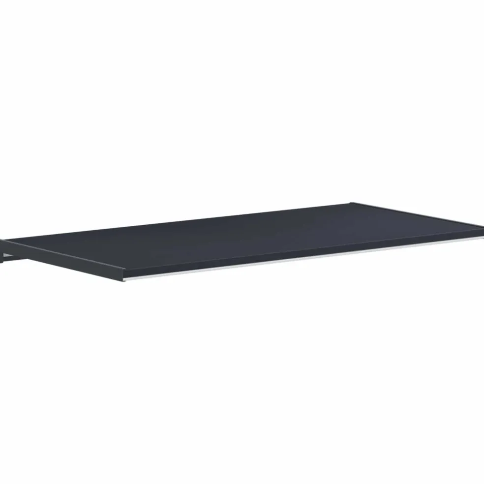vidaXL Raamsokkel Antraciet met houten nerf 60 x 40 x 4,5 cm PVC