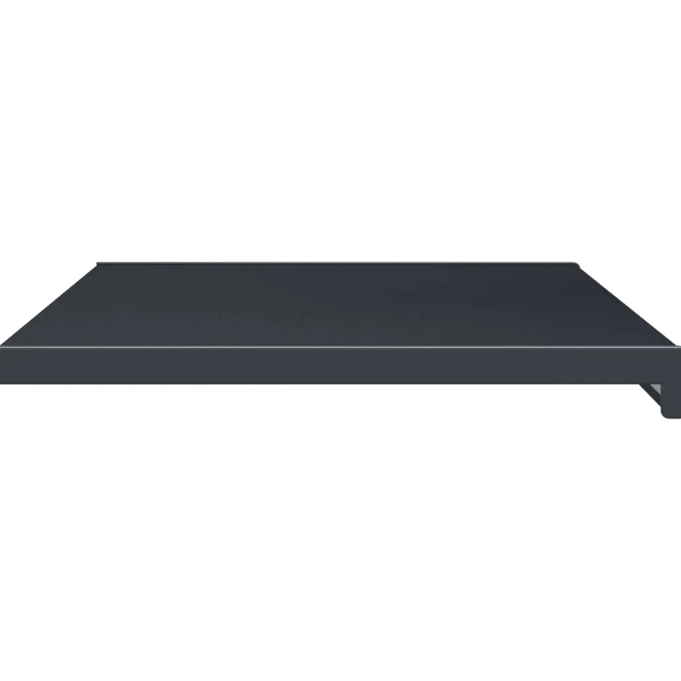 vidaXL Raamsokkel Antraciet met houten nerf 60 x 40 x 4,5 cm PVC