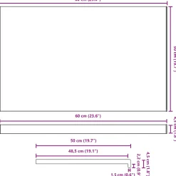 vidaXL Raamsokkel Bruin hout 60 x 50 x 4,5 cm PVC