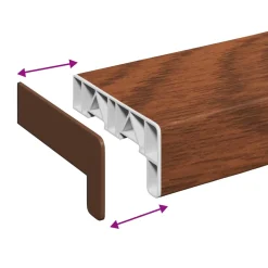 vidaXL Raamsokkel Bruin hout 60 x 15 x 4,5 cm PVC
