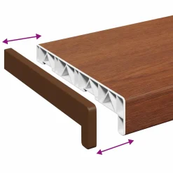 vidaXL Raamsokkel Bruin hout 60 x 25 x 4,5 cm PVC
