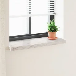 vidaXL Raamsokkel Marmer textuur 60 x 35 x 4,5 cm PVC