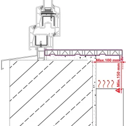 vidaXL Raamsokkel Wit 60 x 25 x 4,5 cm PVC