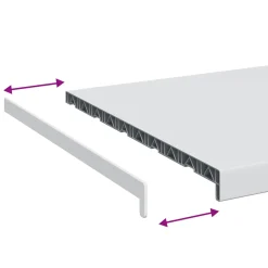 vidaXL Raamsokkel Wit 60 x 50 x 4,5 cm PVC