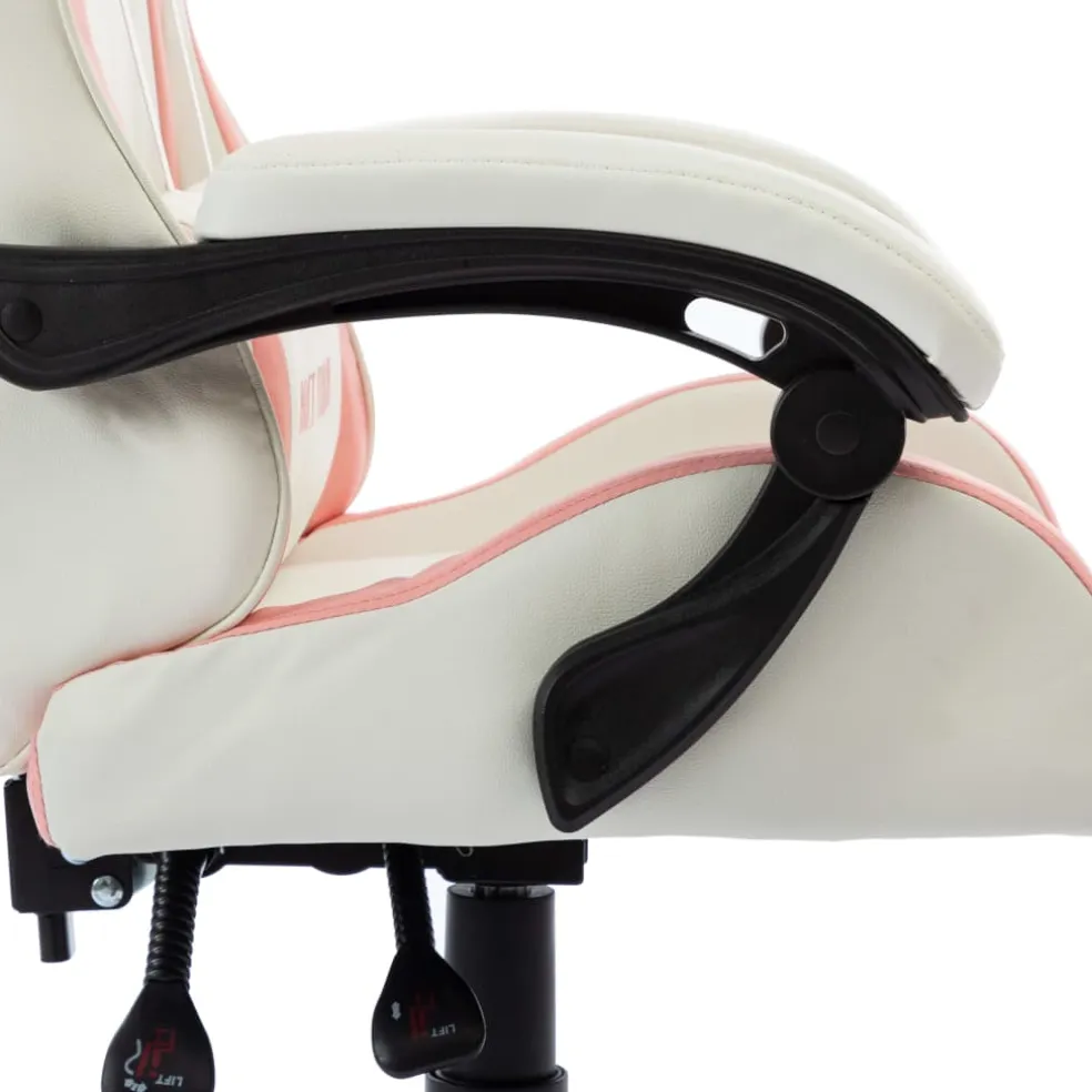 vidaXL Racestoel kunstleer roze