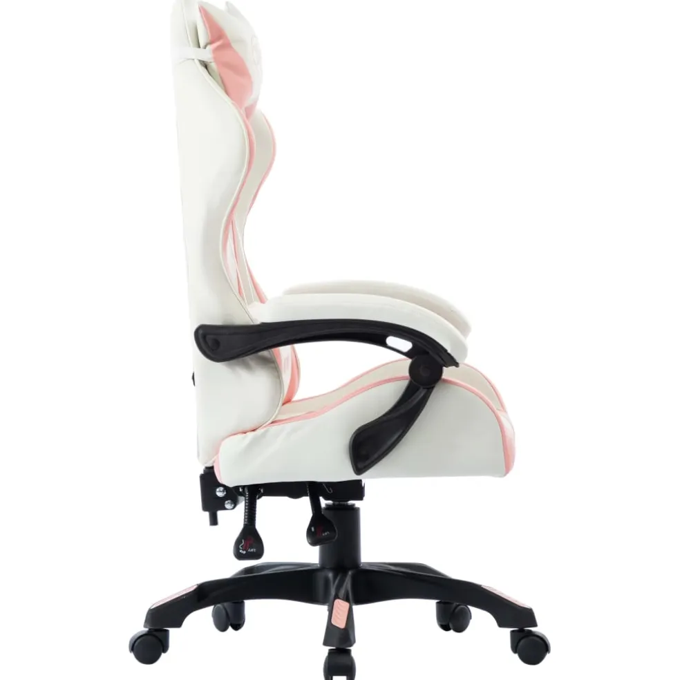 vidaXL Racestoel kunstleer roze