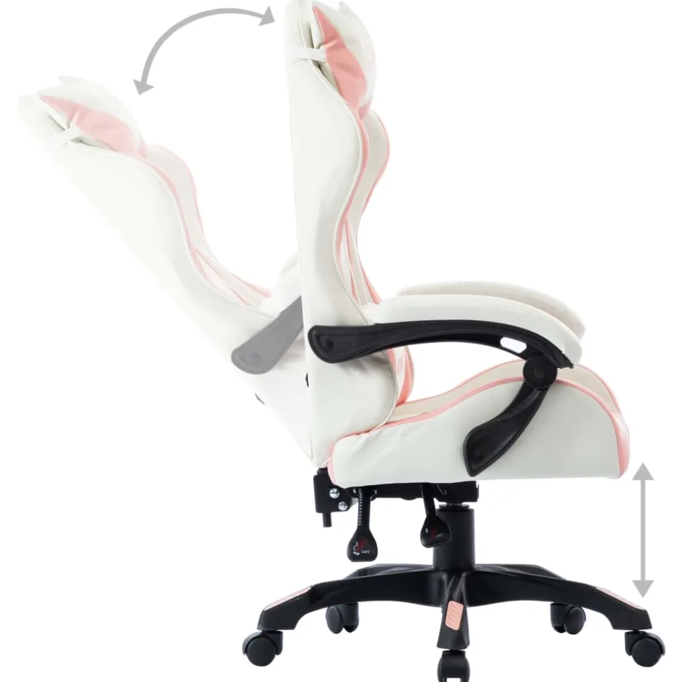 vidaXL Racestoel kunstleer roze