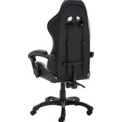 vidaXL Racestoel kunstleer zwart en camouflage