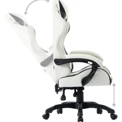 vidaXL Racestoel kunstleer zwart