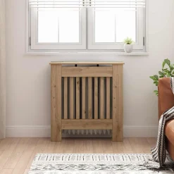 vidaXL Radiatorafdekking Artisanaal eiken 78 x 19 x 81,5 cm