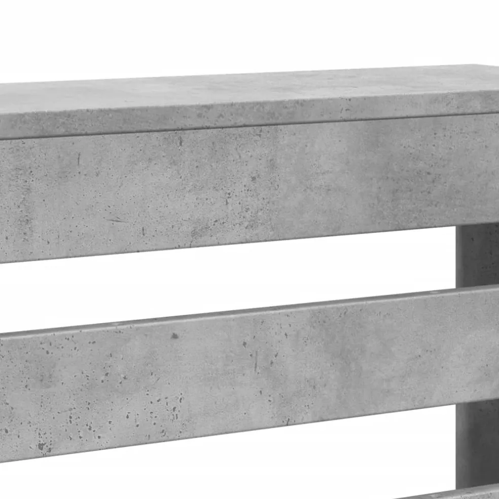 vidaXL Radiatorafdekking Betongrijs 78 x 20 x 82 cm Bewerkt hout