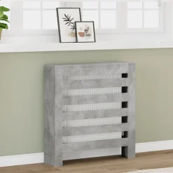 vidaXL Radiatorafdekking Betongrijs 78 x 20 x 82 cm Bewerkt hout