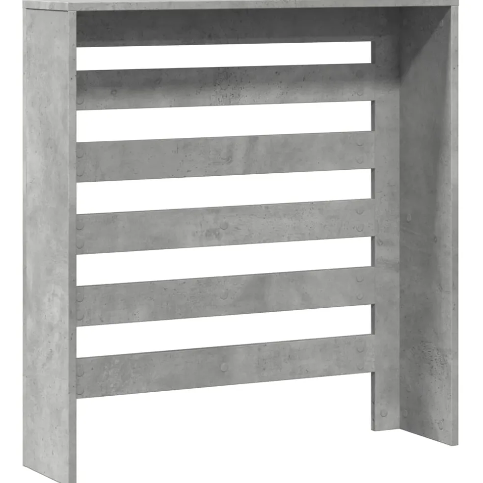 vidaXL Radiatorafdekking Betongrijs 78 x 20 x 82 cm Bewerkt hout
