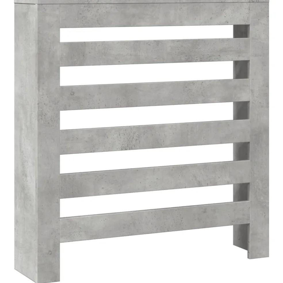 vidaXL Radiatorafdekking Betongrijs 78 x 20 x 82 cm Bewerkt hout