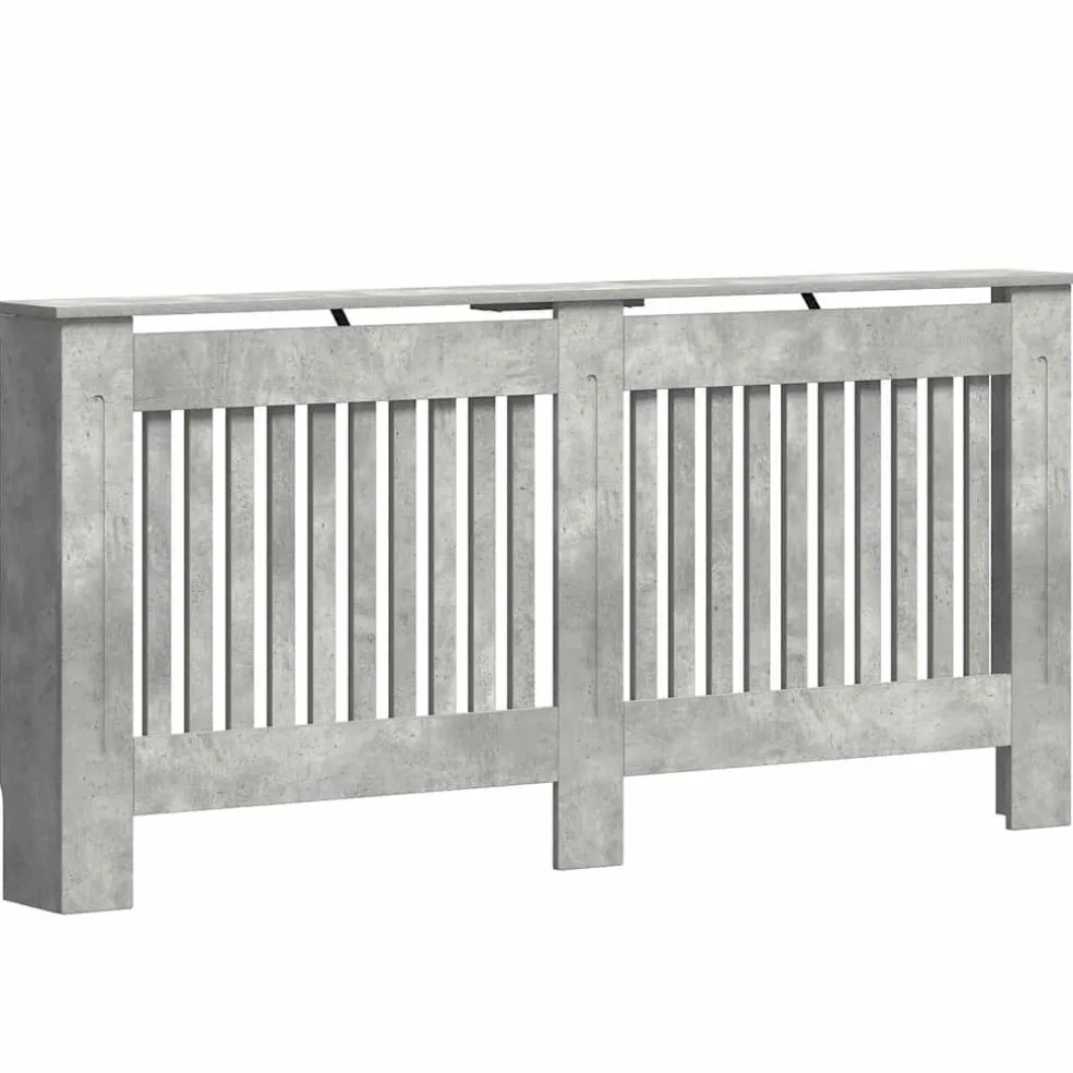 vidaXL Radiatorafdekking Betongrijs 172 x 19 x 81,5 cm Bewerkt hout
