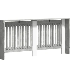 vidaXL Radiatorafdekking Betongrijs 172 x 19 x 81,5 cm Bewerkt hout