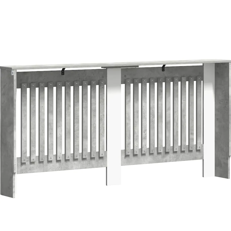 vidaXL Radiatorafdekking Betongrijs 172 x 19 x 81,5 cm Bewerkt hout