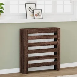 vidaXL Radiatorafdekking Bruin eiken Bewerkt hout