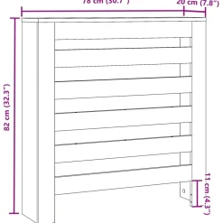 vidaXL Radiatorafdekking Bruin eiken Bewerkt hout