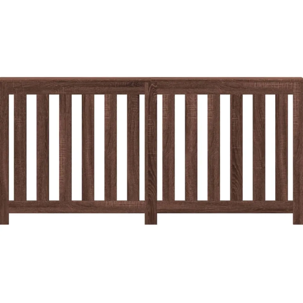 vidaXL Radiatorafdekking Bruin eiken Bewerkt hout