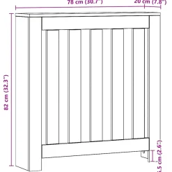 vidaXL Radiatorafdekking Eiken 78 x 20 x 82 cm Bewerkt hout