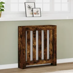 vidaXL Radiatorafdekking Gerookt eiken 78 x 20 x 82 cm Bewerkt hout