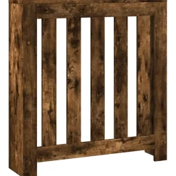 vidaXL Radiatorafdekking Gerookt eiken 78 x 20 x 82 cm Bewerkt hout