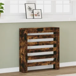 vidaXL Radiatorafdekking Gerookt eiken 78 x 20 x 82 cm Bewerkt hout